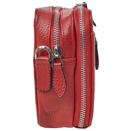 Женская кожаная сумка KARYA красная 2328-46