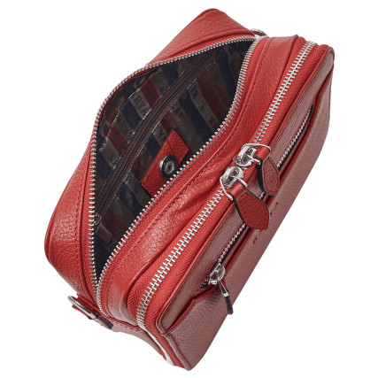 Женская кожаная сумка KARYA красная 2328-46