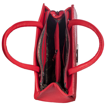 Кожаная женская сумка Desisan красная 4031-658
