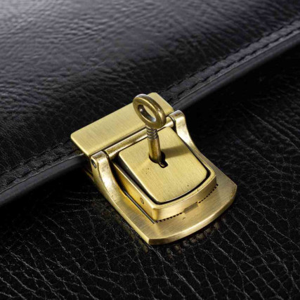 Мужской кожаный деловой портфель Tony Bellucci черный 5007-893 – Фото 5