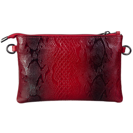 Женская кожаная сумка Desisan красная с тиснением 532-500
