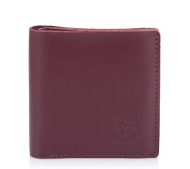 Кошелек женский кожаный с монетницей Grande Pelle бордовый
