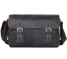 Мужская кожаная сумка через плечо 6002J Buffalo Bags коричневая
