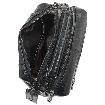 Женская черная кожаная сумка Desisan 6033-011