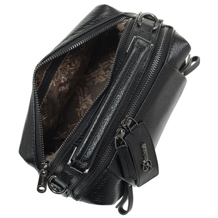 Женская черная кожаная сумка Desisan 6033-011