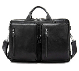 Кожаный портфель мужской черный Buffalo Bags 7014AB