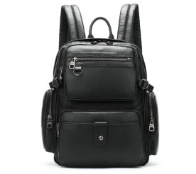 Мужской кожаный рюкзак Buffalo Bags черный 7042A
