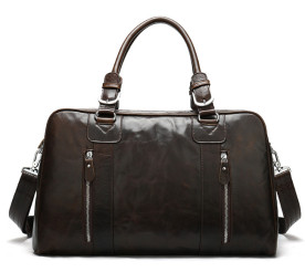 Сумка дорожная кожаная Buffalo Bags коричневая 7190C