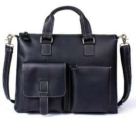 Кожаный мужской портфель Buffalo Bags черный 7264AR