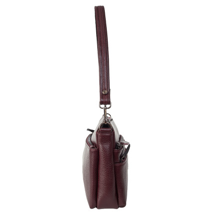 Женская кожаная сумка Desisan бордовая 7301-339