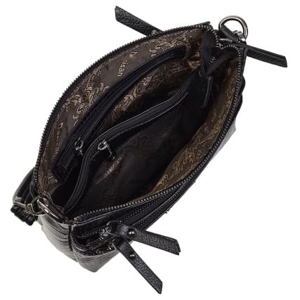 Женская кожаная сумка Desisan 7301-633 черная