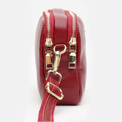 Кожаная женская сумка красная  Borsa Leather K11906r-red – Фото 4