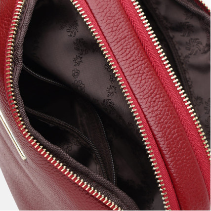 Кожаная женская сумка красная  Borsa Leather K11906r-red – Фото 5