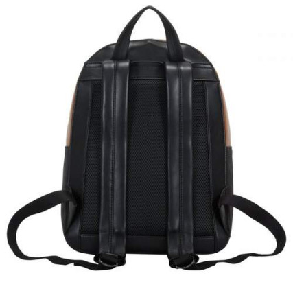 Рюкзак кожаный Smith &amp; Canova черный 92901 BLK-TAN – Фото 3