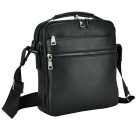 Мужская кожаная сумка TIDING BAG черная A25-17622-3А