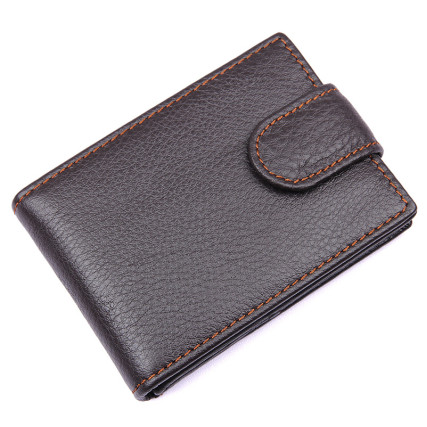 Мужская кожаная кредитница Buffalo Bags коричневая 8156C – Фото 1