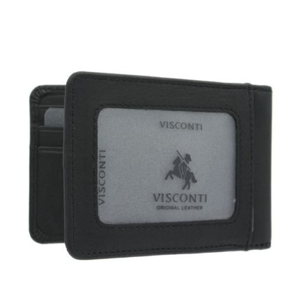 Визитница кожаная Visconti черная BD11 BLK/RD/ORG – Фото 2