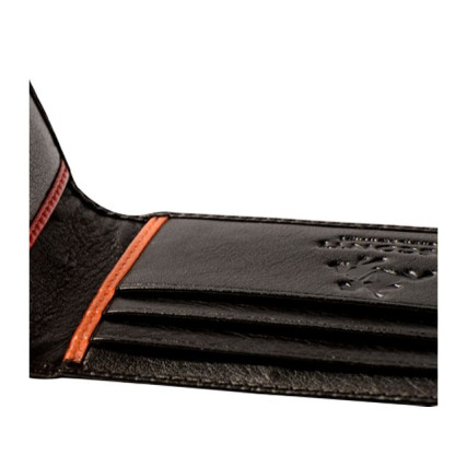 Визитница кожаная Visconti черная BD11 BLK/RD/ORG – Фото 5