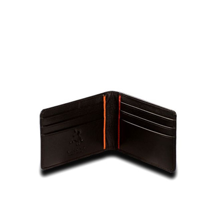 Визитница кожаная Visconti черная BD11 BLK/RD/ORG – Фото 6