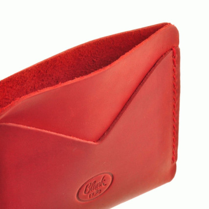 Кард-кейс (слим) кожаный 5.0 Blanknote красный BN-KK-5-coral – Фото 3