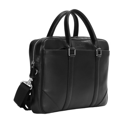 Кожаный мужской портфель Issa Hara – Фото 3