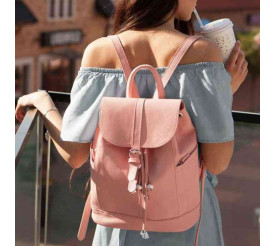 Кожаный розовый рюкзак BlankNote Олсен барби