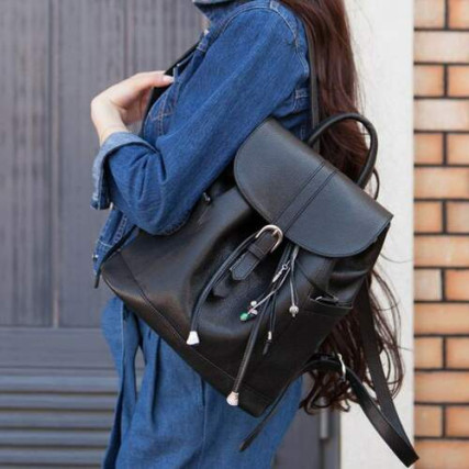Кожаный рюкзак BlankNote Олсен черный BN-BAG-13-onyx – Фото 1