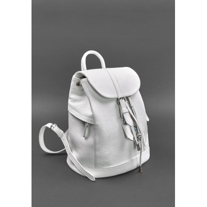 Кожаный рюкзак BlankNote Олсен белый BN-BAG-13-white – Фото 2
