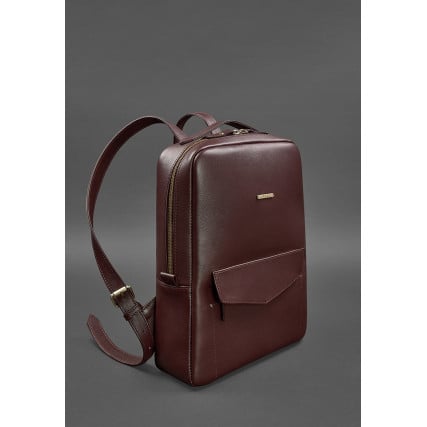 Кожаный рюкзак BlankNote COOPER бордовый BN-BAG-19-vin – Фото 2