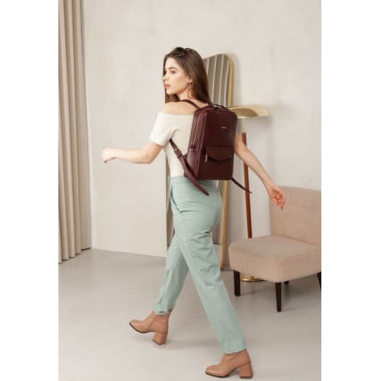 Кожаный рюкзак BlankNote COOPER бордовый BN-BAG-19-vin – Фото 7