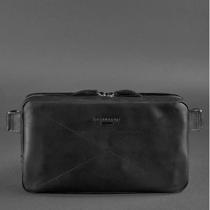 Кожаная сумка на пояс DROPBAG MAXI черная BN-BAG-20-g-kr – Фото 1