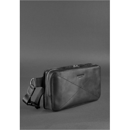 Кожаная сумка на пояс DROPBAG MAXI черная BN-BAG-20-g-kr – Фото 2