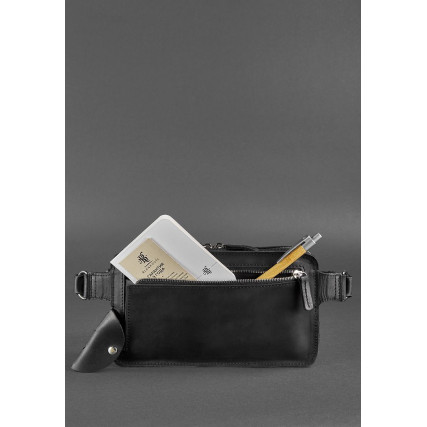 Кожаная сумка на пояс DROPBAG MAXI черная BN-BAG-20-g-kr – Фото 3