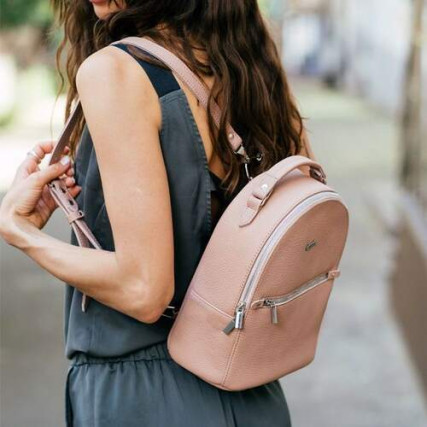 Кожаный розовый рюкзак BlankNote Kylie BN-BAG-22-barbi – Фото 2