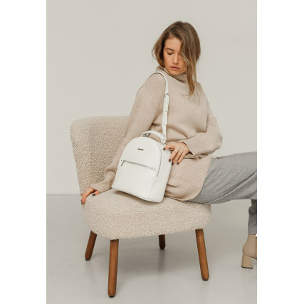 Кожаный рюкзак BlankNote Kylie белый BN-BAG-22-white – Фото 2