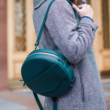 Круглая сумка-рюкзак BlankNote MAXI Малахит BN-BAG-30-malachite – Фото 1