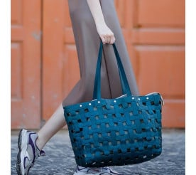 Женская кожаная сумка Blanknote Пазл XL зеленая BN-BAG-34-malachite