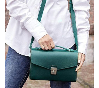 Женская кожаная сумка-кроссбоди Lola зеленая BN-BAG-35-malachite