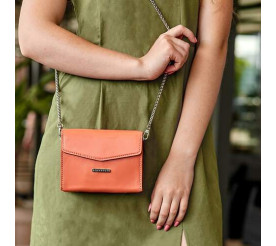 Женская кожаная сумка BlankNote Mini коралл BN-BAG-38-2-living-coral