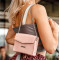 Женская кожаная сумка BlankNote Mini розовая BN-BAG-38-2-pink