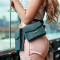 Набор женских кожаных сумок Mini поясная/кроссбоди зеленый BN-BAG-38-malachite