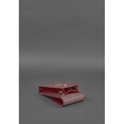 Набор женских кожаных сумок Mini поясная/кроссбоди бордовый BN-BAG-38-vin