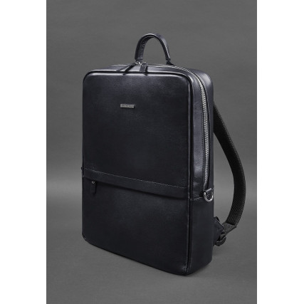 Кожаный рюкзак BlankNote Foster синий BN-BAG-39-navy-blue – Фото 2