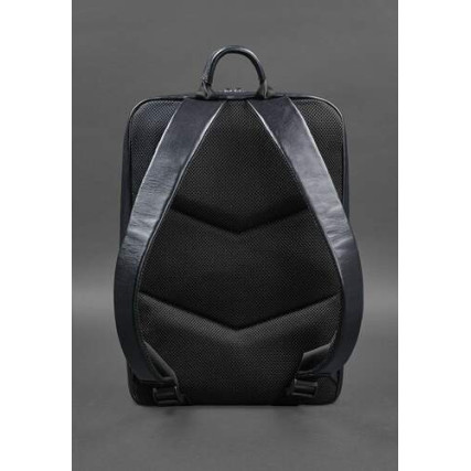 Кожаный рюкзак BlankNote Foster синий BN-BAG-39-navy-blue – Фото 3