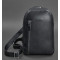 Кожаный рюкзак (сумка-слинг) на одно плечо синий BN-BAG-42-navy-blue