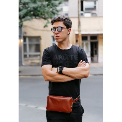 Кожаная сумка на пояс Blanknote DROPBAG MAXI BN-BAG-20-k – Фото 7