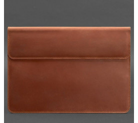 Кожаный чехол-конверт на магнитах для MacBook 15''-16'' коричневый
