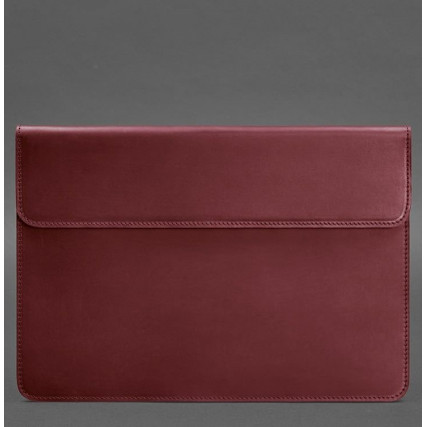 Кожаный чехол-конверт на магнитах для MacBook 15''-16'' бордовый BN-GC-12-vin-kr – Фото 1