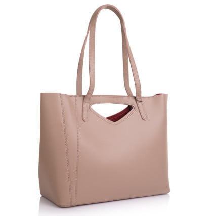 Стильная кожаная сумка Virginia Conti бежевая CA2650beige