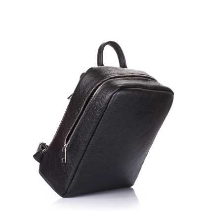 Женский кожаный рюкзак Poolparty черный cult-leather-black – Фото 4